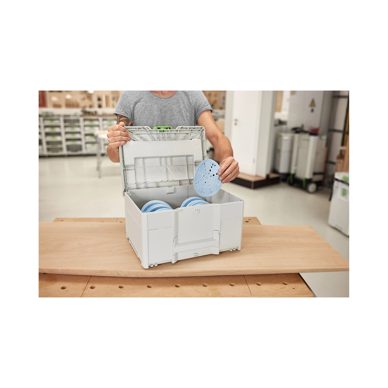 Festool 578192 Schuurmateriaal-Systainer³ Granat SYS-STF D150 GR-Set in systainer