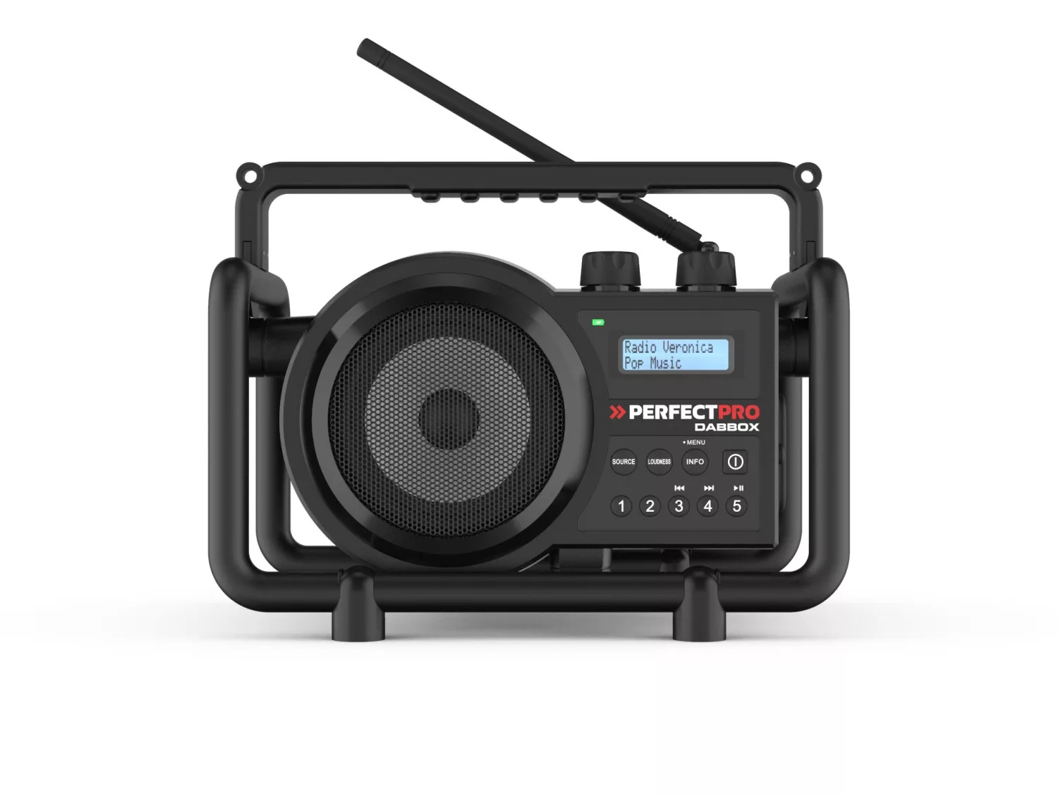 PerfectPro DBX3 DABBOX Bouwradio - FM RDS / DAB+ - AUX-in - bluetooth - werkt op netstroom en batterij