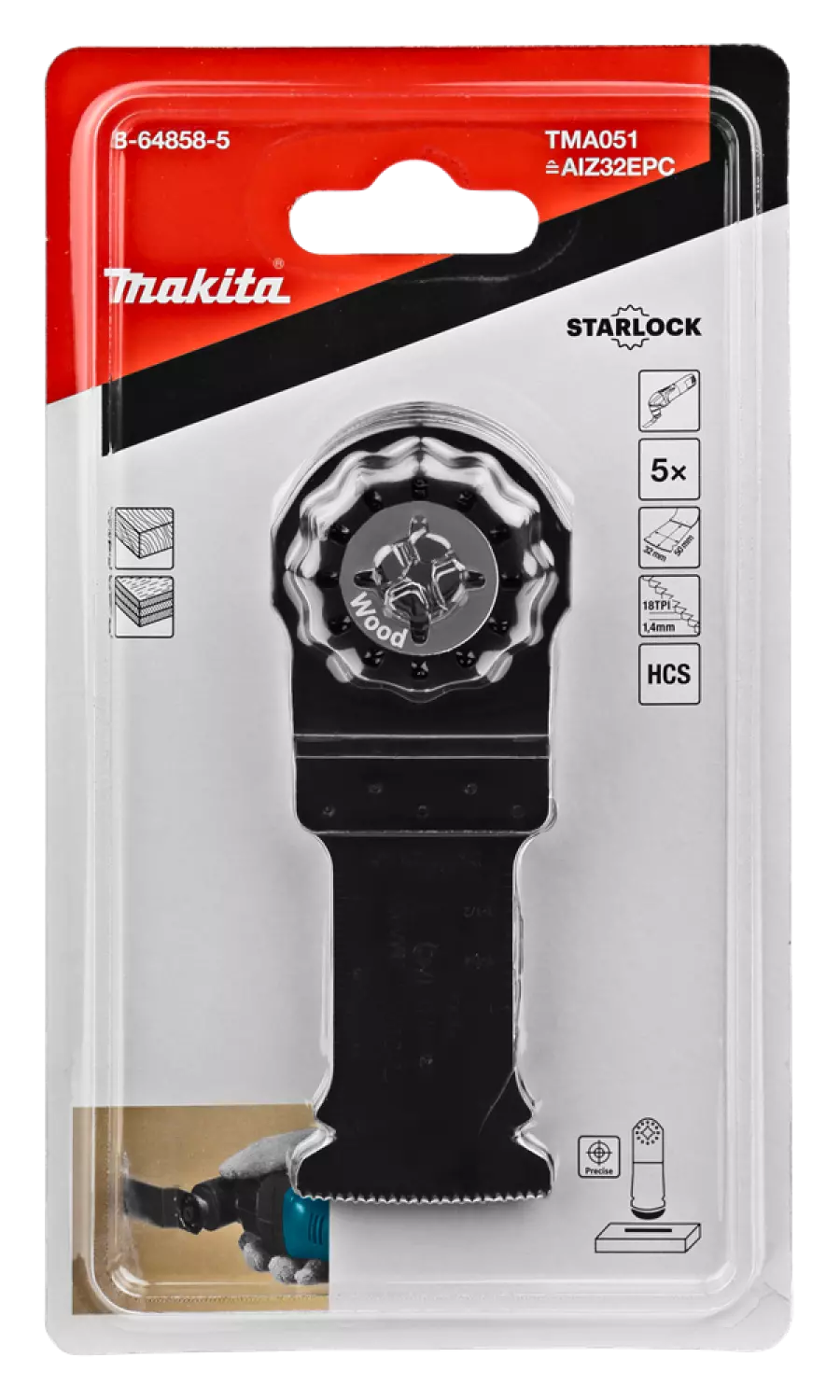 Makita B-64858-5 / TMA051 Invalzaagblad - 32x50mm (5st.)-image