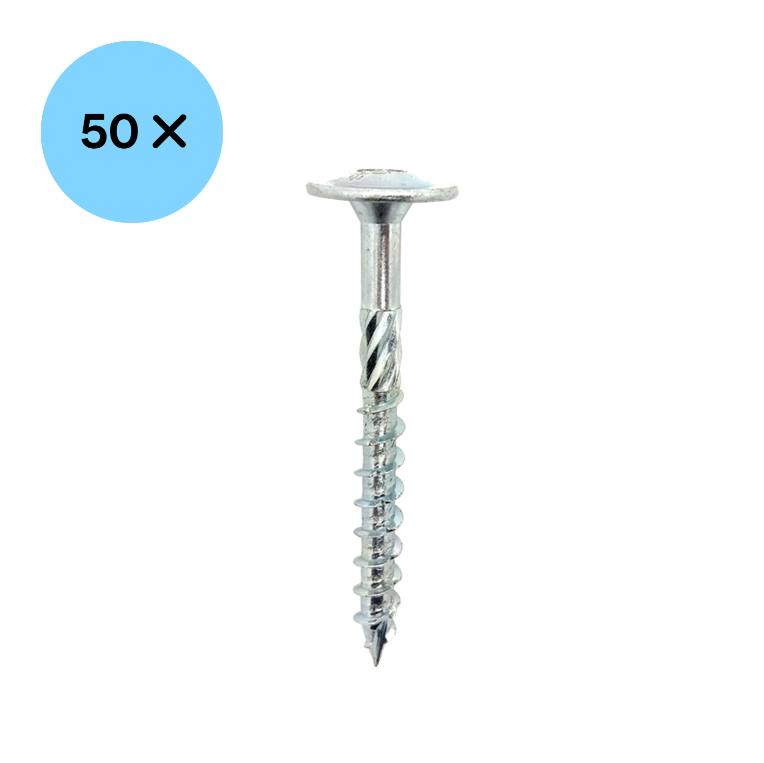 Woodies 61760811 Ultimate Tellerkopschroef Gehard staal - TX30 - 6.0 x 240mm - Tellerkop - Deeldraad - Verzinkt(50st)-image