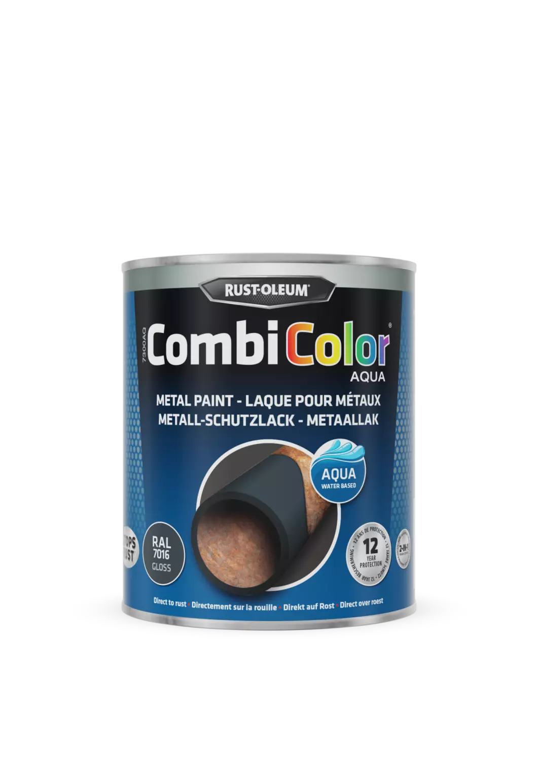 Rust-Oleum Combicolor Aqua Hoogglans -  Ral 7016 antracietgrijs - 0,75L-image