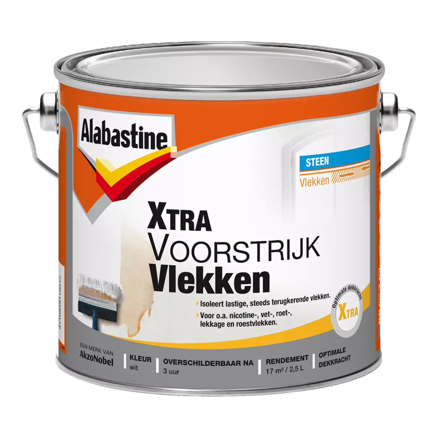 Alabastine Xtra Voorstrijk Vlekken - Wit - 2,5L-image