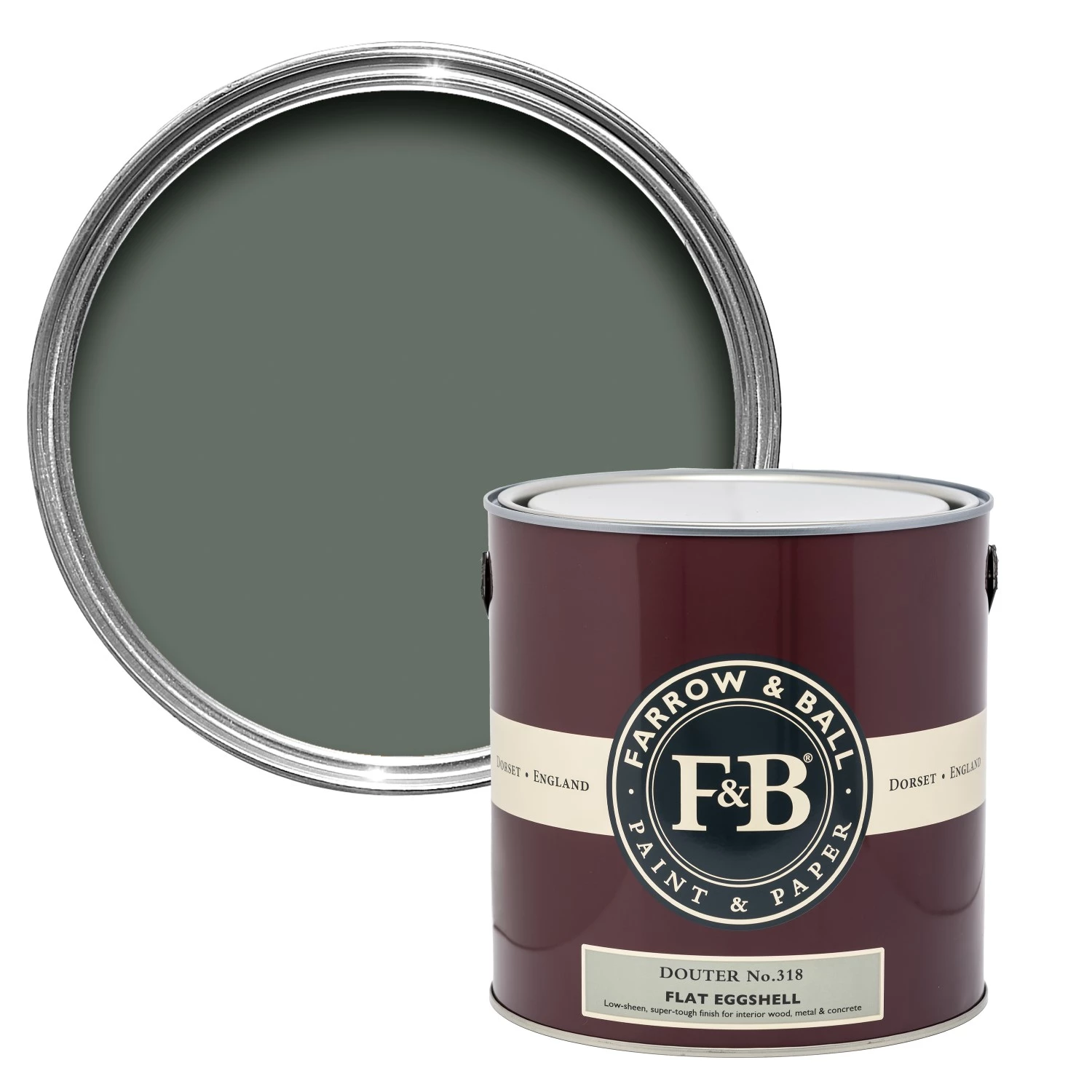 Farrow & Ball Flat Eggshell Douter No.318 - 2,5L-image