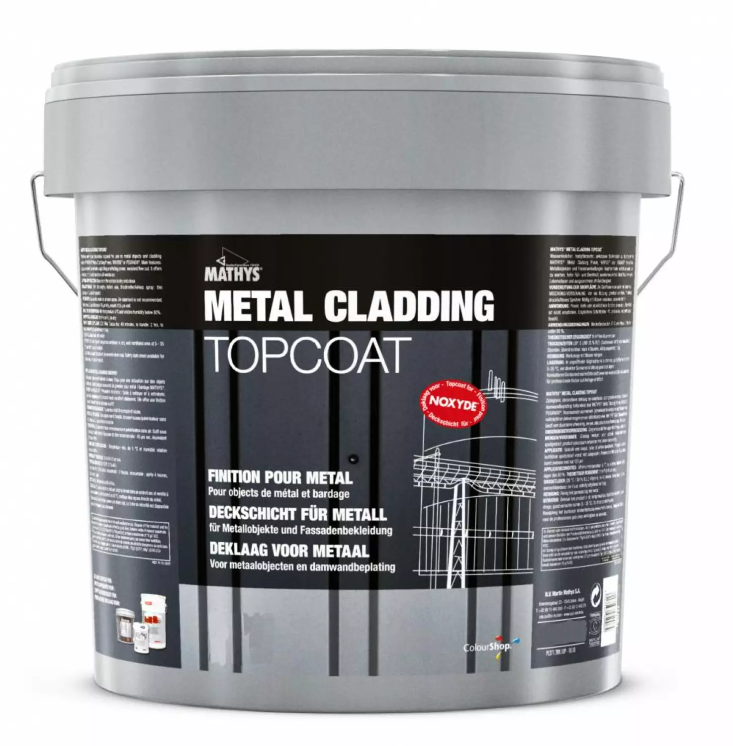 Rust-Oleum Metal/Cladding Topcoat - op kleur gemengd - 10L-image