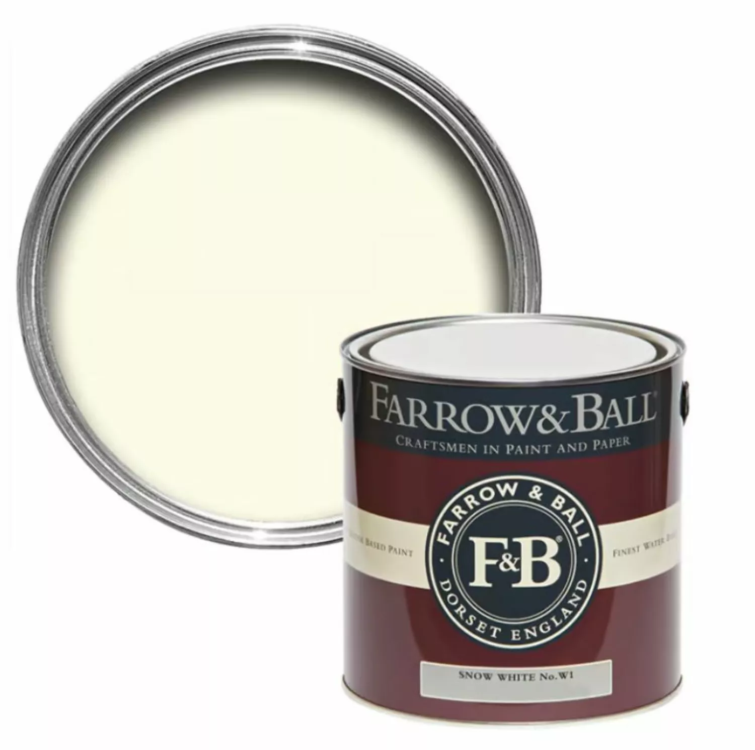 Farrow & Ball Modern Emulsion Snow White No. W1 - 5L-image