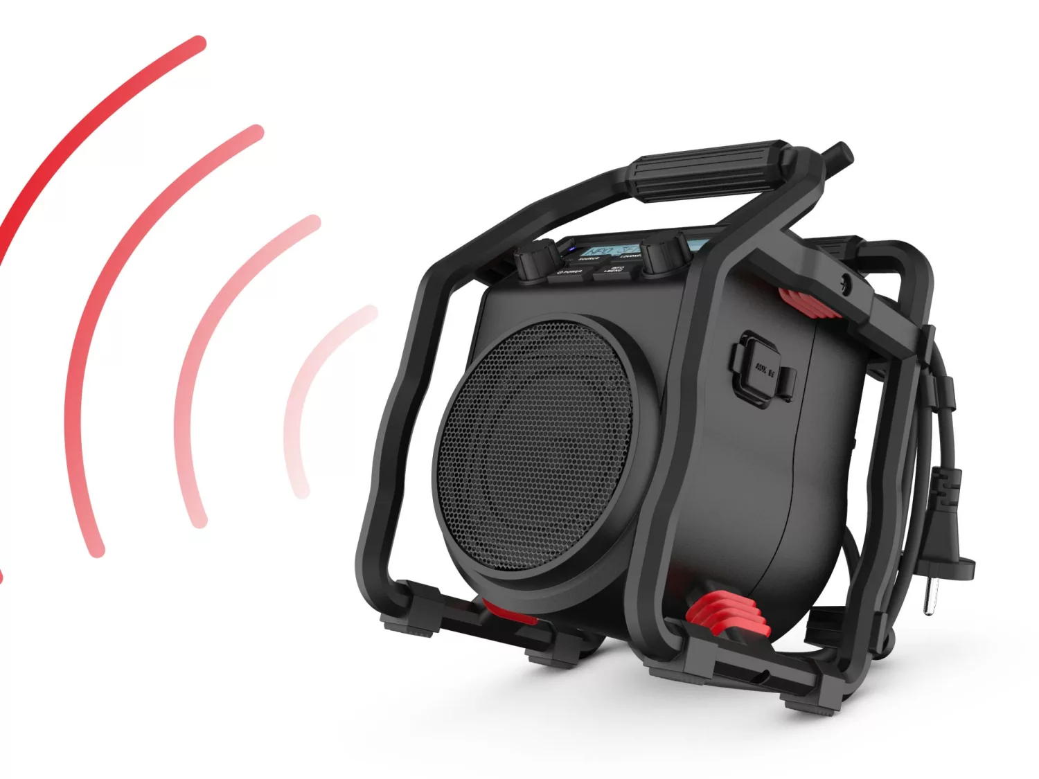 PerfectPro UBOX 400R2 Bouwradio - FM RDS / DAB+ - AUX-in - bluetooth - werkt op netstroom en batterij-image