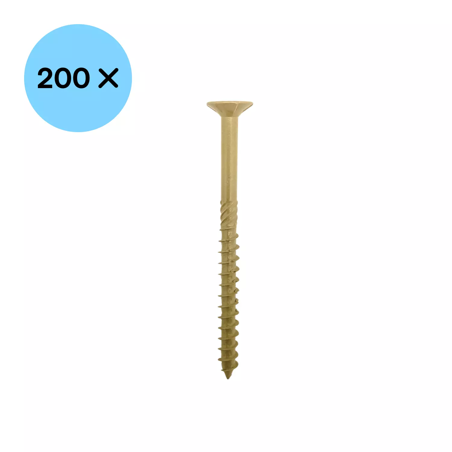 Woodies 61841372 Ultimate Spaanplaatschroef Gehard staal - TX20 - 4.0 x 40mm - Verzonken kop - Deeldraad - Gecoat (200st)-image