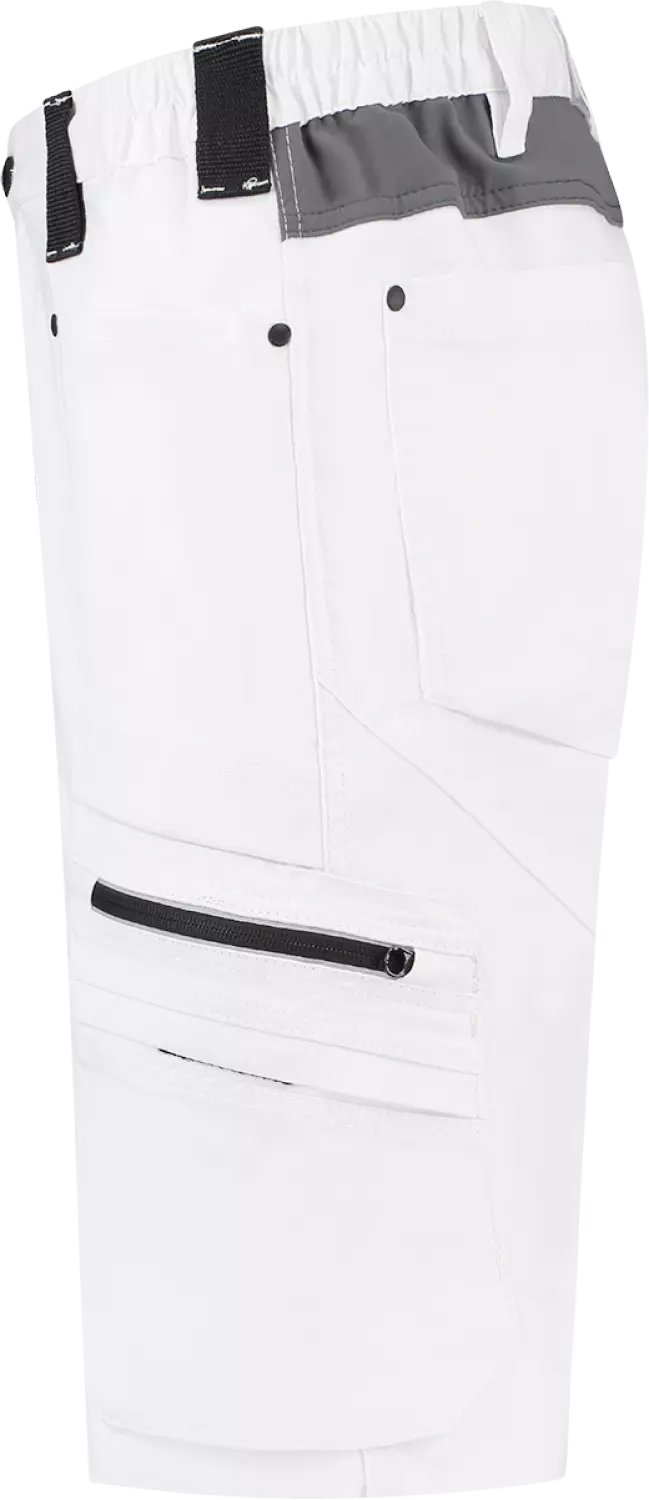 Workman 9083 STRETCH Bermuda Werkbroek P2S - Wit / Grijs - Maat 42 (28/30)-image