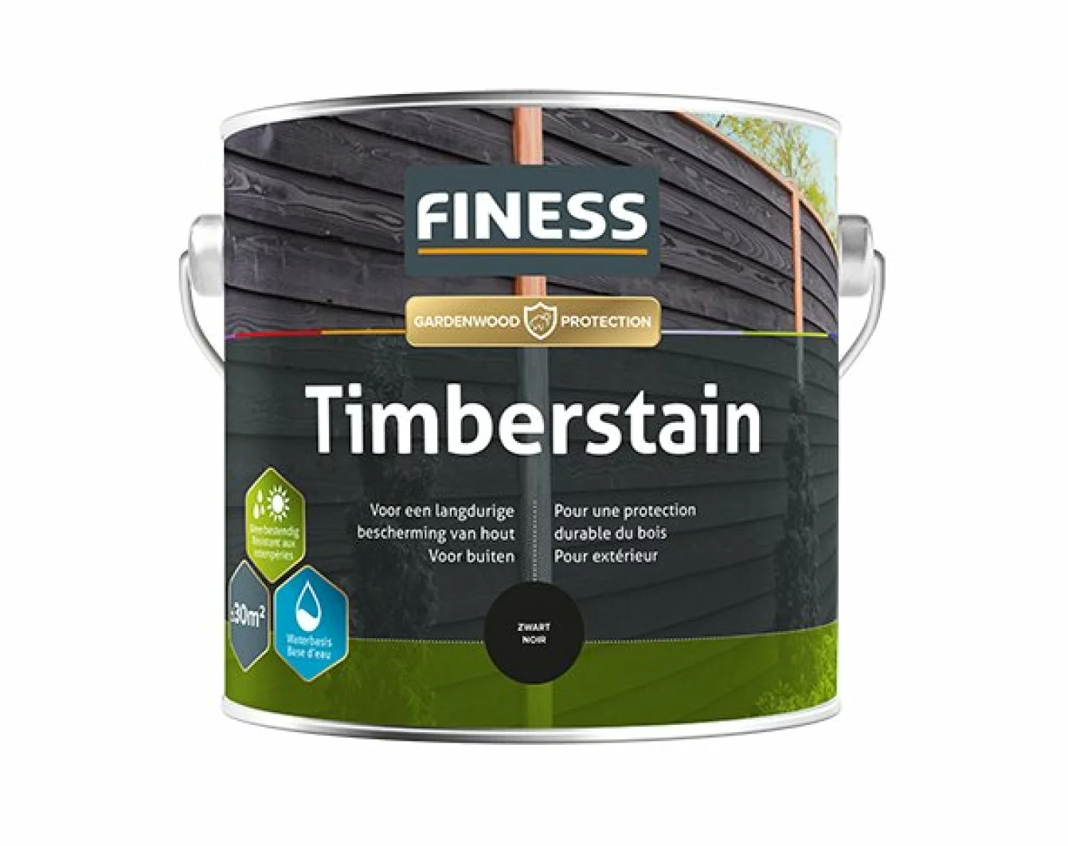 Finess Timberstain - Zwart - 750ml-image