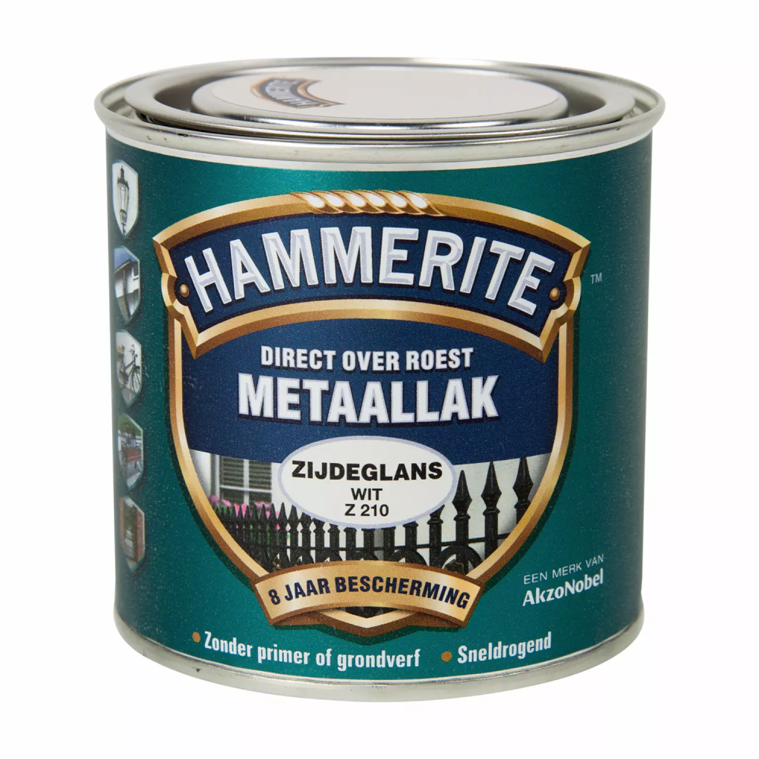 Hammerite Metaallak Zijdeglans - Wit - 250ml-image