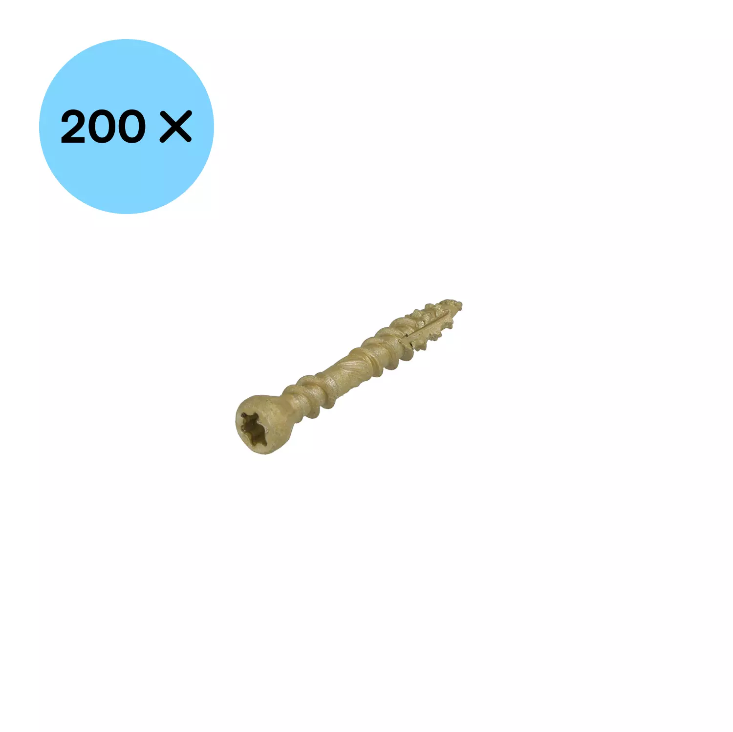 DynaPlus 0283.08.41601 Vlonderschroef - TX20 - 5.0 x 40/18mm - 60 graden Platkop - Deeldraad - Verzinkt (200st)-image