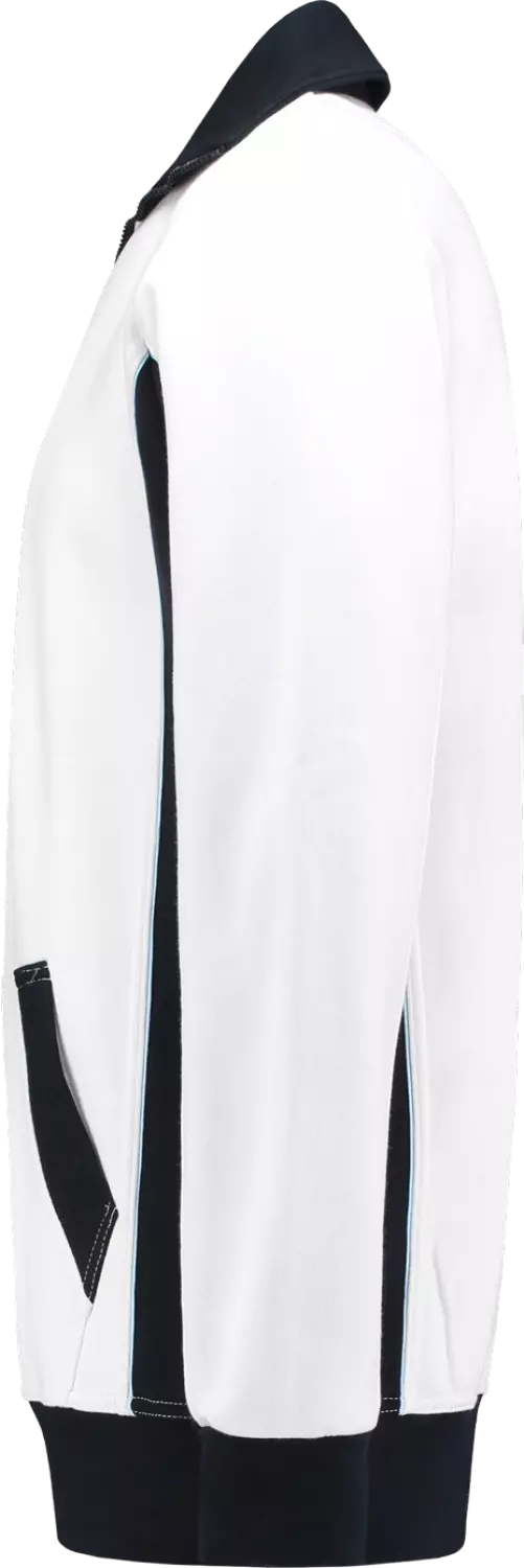 Workman 2701 Zipper Sweater - Wit / Navy - 2XL-image