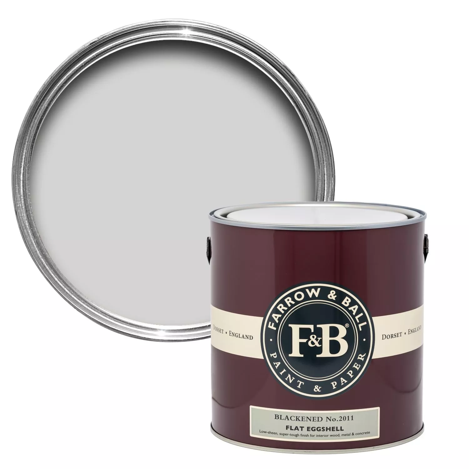 Farrow & Ball Flat Eggshell Blackened No.2011 - 5L-image