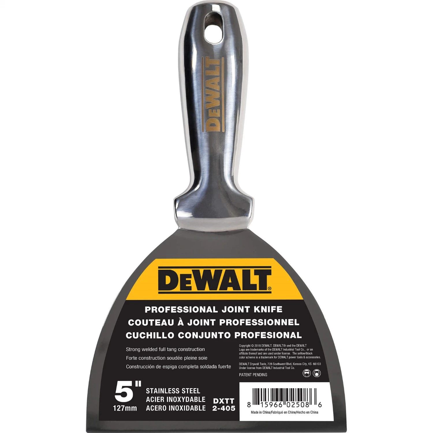 DeWalt Plamuurmes RVS Gelast Handvat 5" - 127mm-image