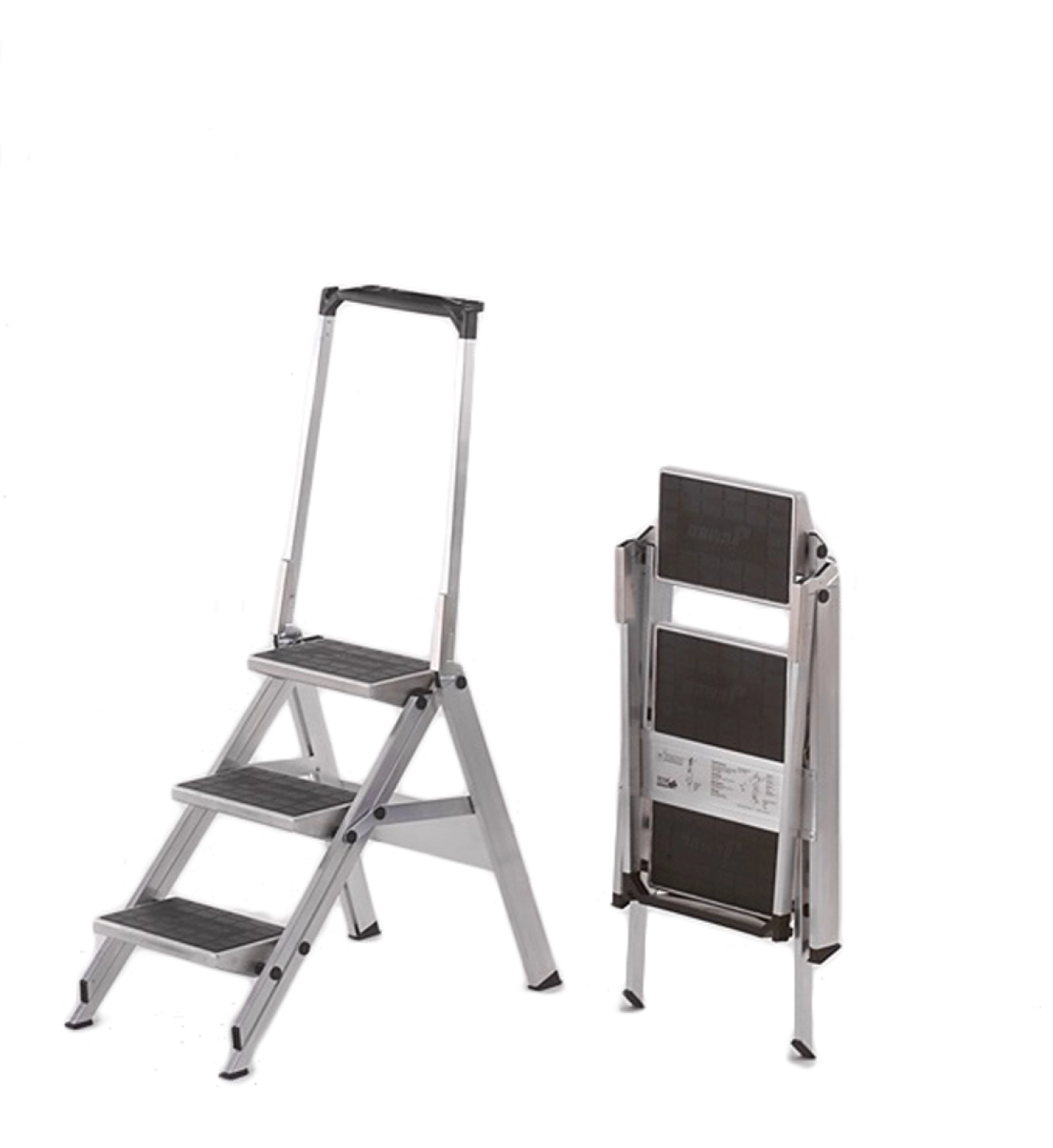 Little Jumbo 1313650340 Trap - Enkel - Aluminium - 3 treden kunststof - met beugel - max. werkhoogte 2.70 m.-image