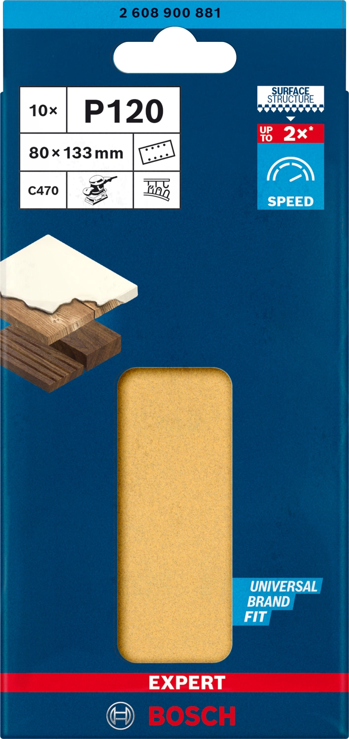 Bosch EXPERT C470 Schuurvel Best for Wood and Paint - 80 x 133mm - 10 st.-image