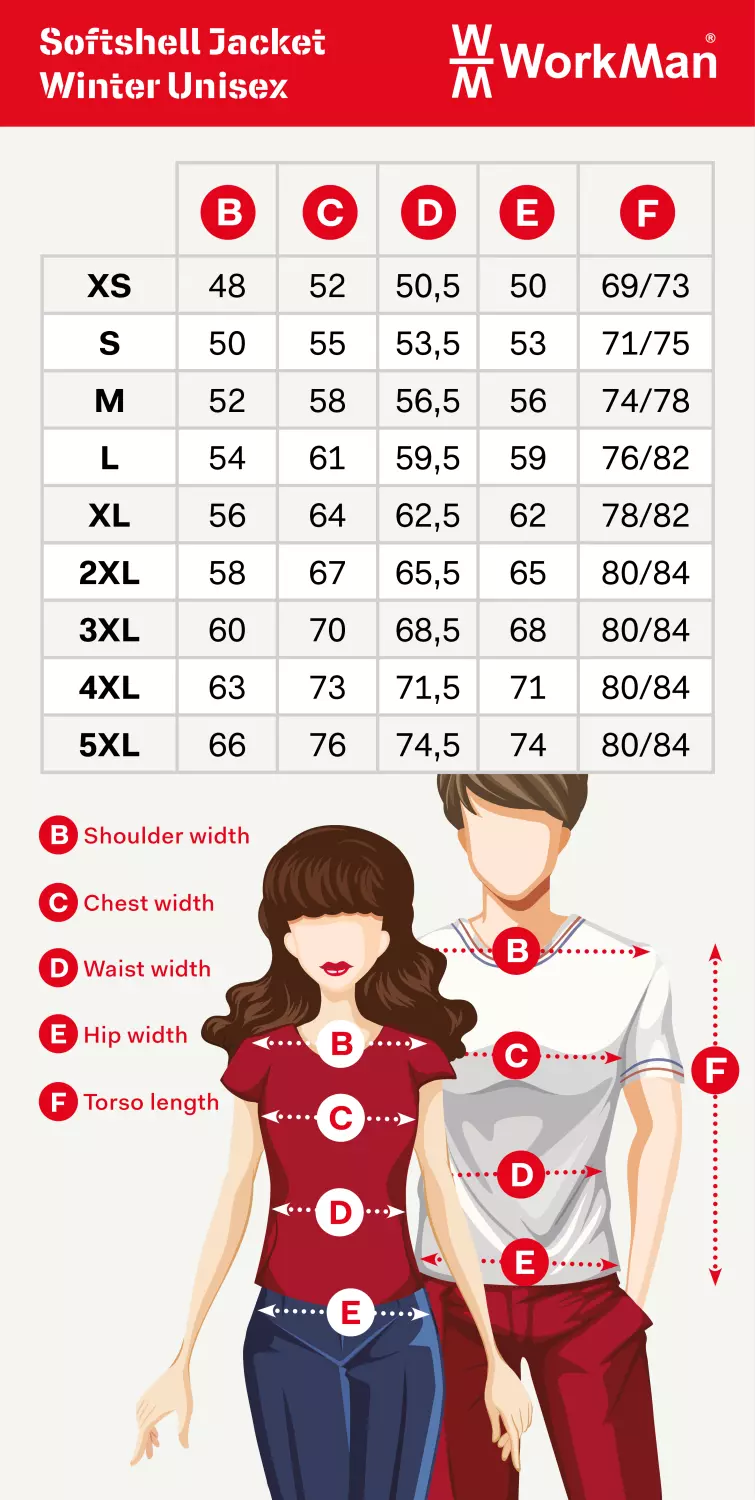 Workman 2536 Softshell Jacket Winter - Zwart - 3XL-image