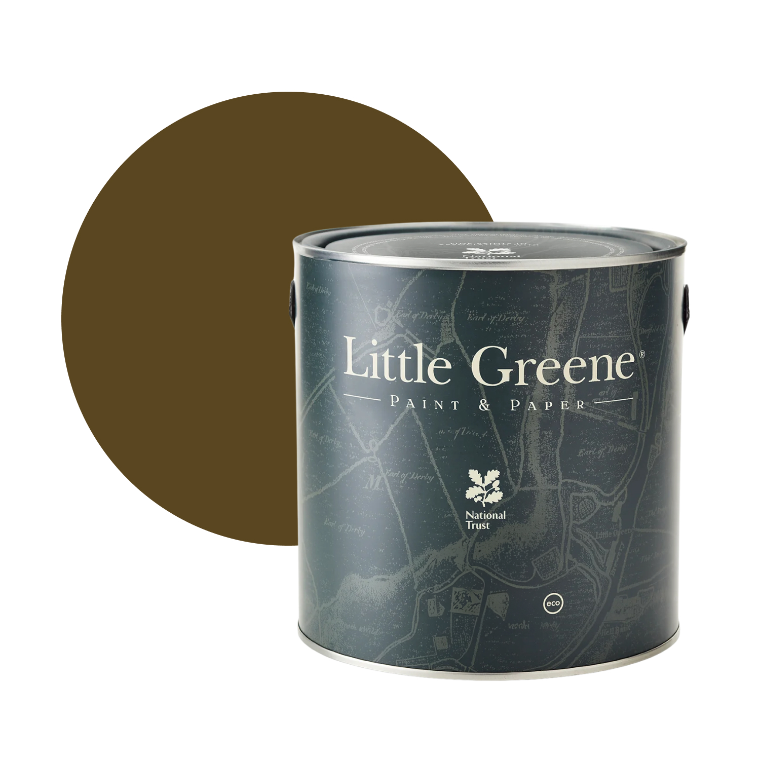 Little Greene Absolute Matt Emulsion - Light Bronze Green No. 123 - 2,5L-image