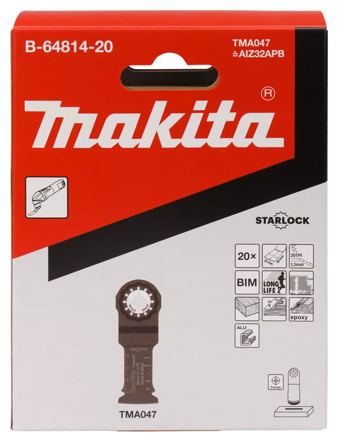 Makita B-64814-20 / TMA047 Invalzaagblad - 32x50mm (20st.)-image