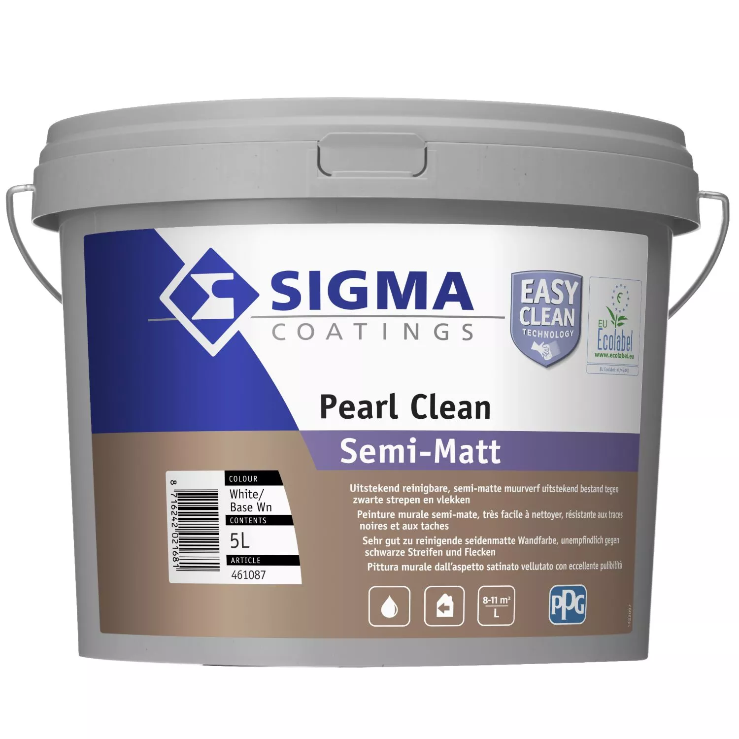Sigma Pearl Clean Semi-Matt - op kleur gemengd - 5L-image