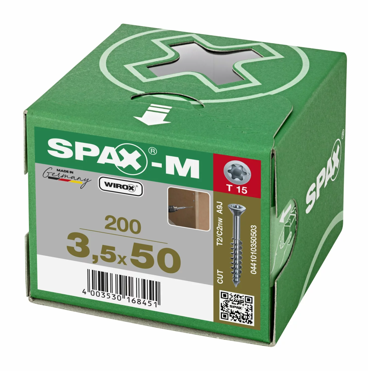 SPAX MDF schroeven verzonken kop - deeldraad - T15 - 3.5x50 mm (200st)-image