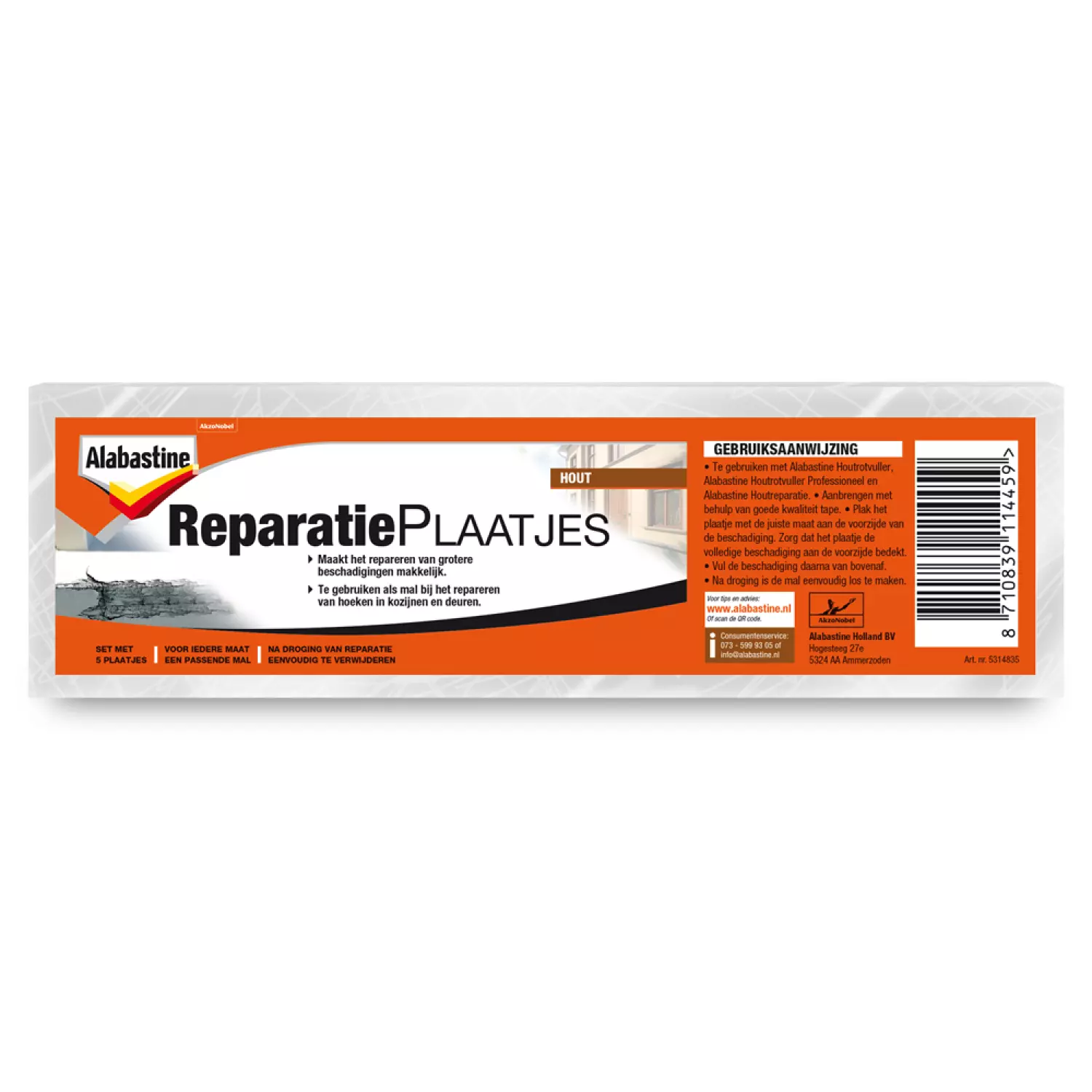 Alabastine Houtrot Reparatieplaatjes (5st)-image