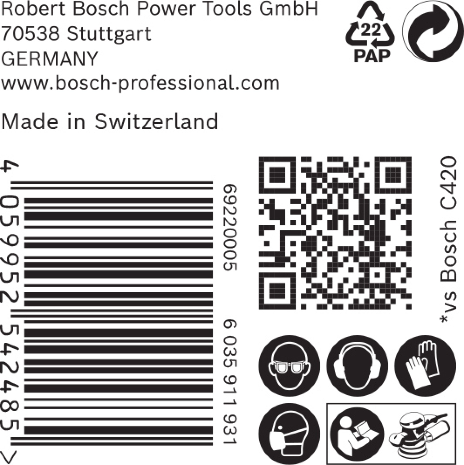 Bosch 2608900910 EXPERT Schuurvel C470 Best for Wood and Paint - 125mm - K80 - 8 gaten (50st)-image