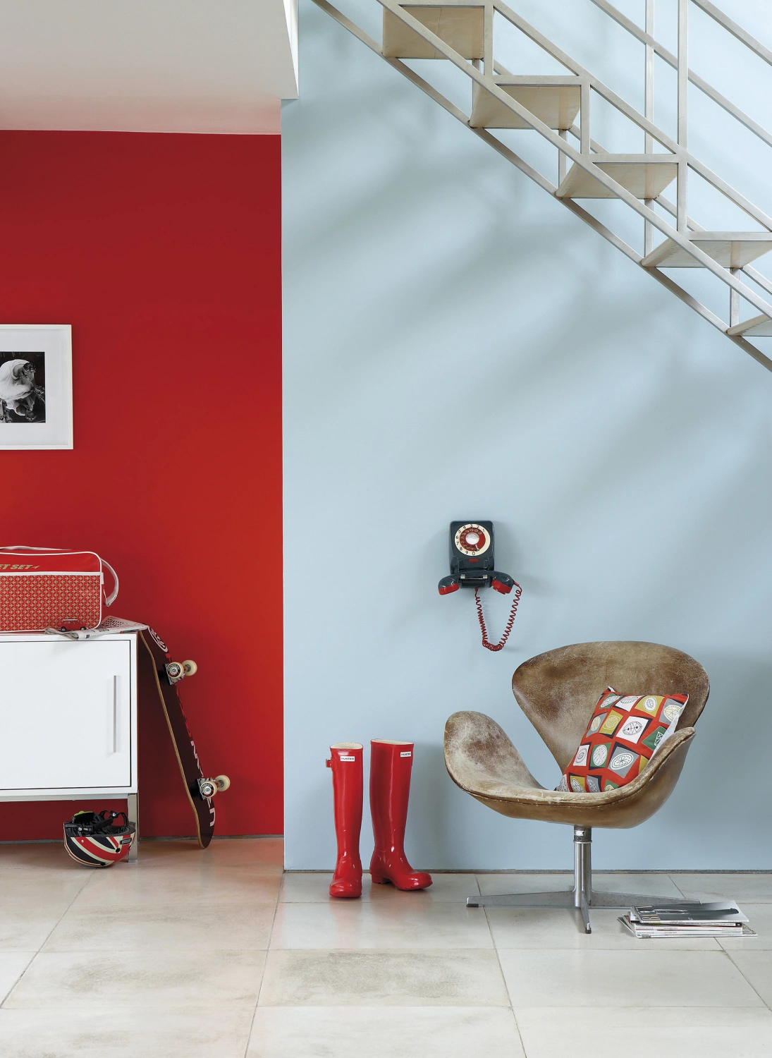 Little Greene Intelligent Floor Paint - Atomic Red No. 190 - 1L-image
