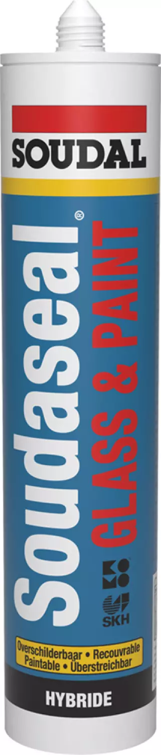 Soudal Soudaseal Glass & Paint beglazingsvoegkit met Komo - RAL 9010 zuiver wit - 290ml-image