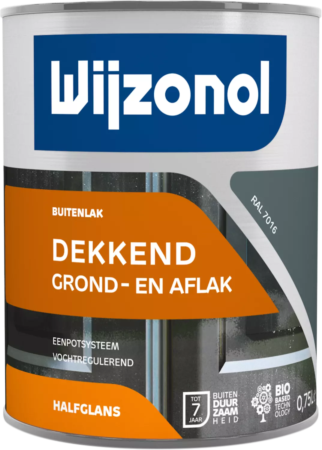 Wijzonol Grond- en aflak in één - RAL 7016 - 0,75L-image