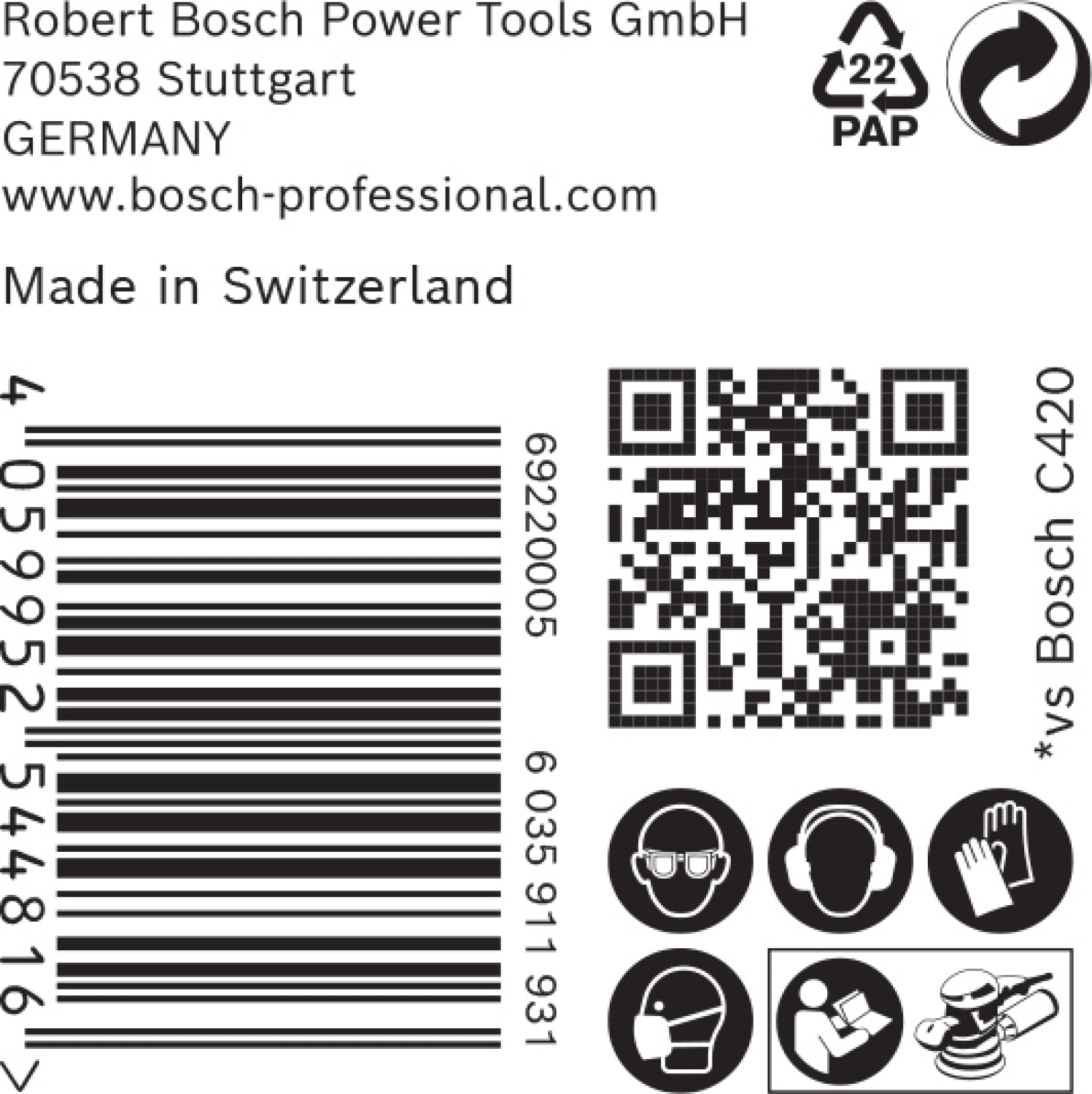 Bosch 2608901143 EXPERT Schuurvel C470 Best for Wood and Paint - 150mm - K240 - multiperforatie (50st)-image