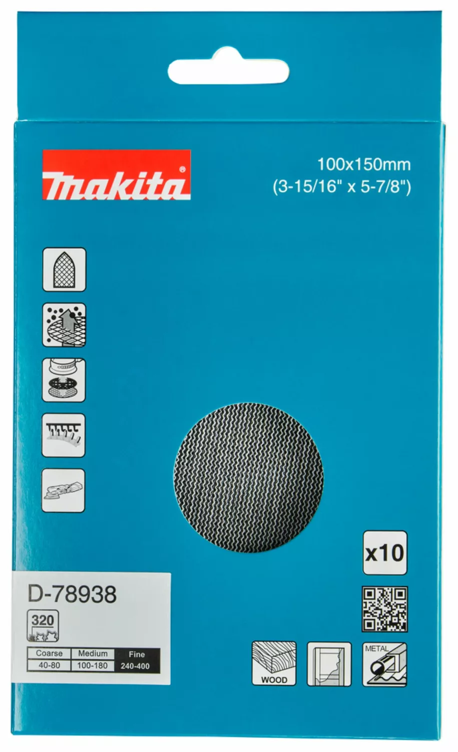 Makita D-78938 Schuurnet -  100x150mm K320-image