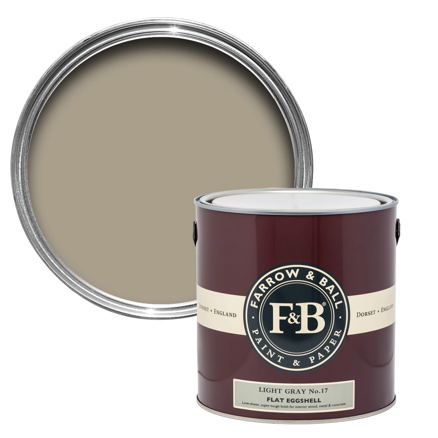 Farrow & Ball Flat Eggshell Light Gray No.17 - 750ml-image