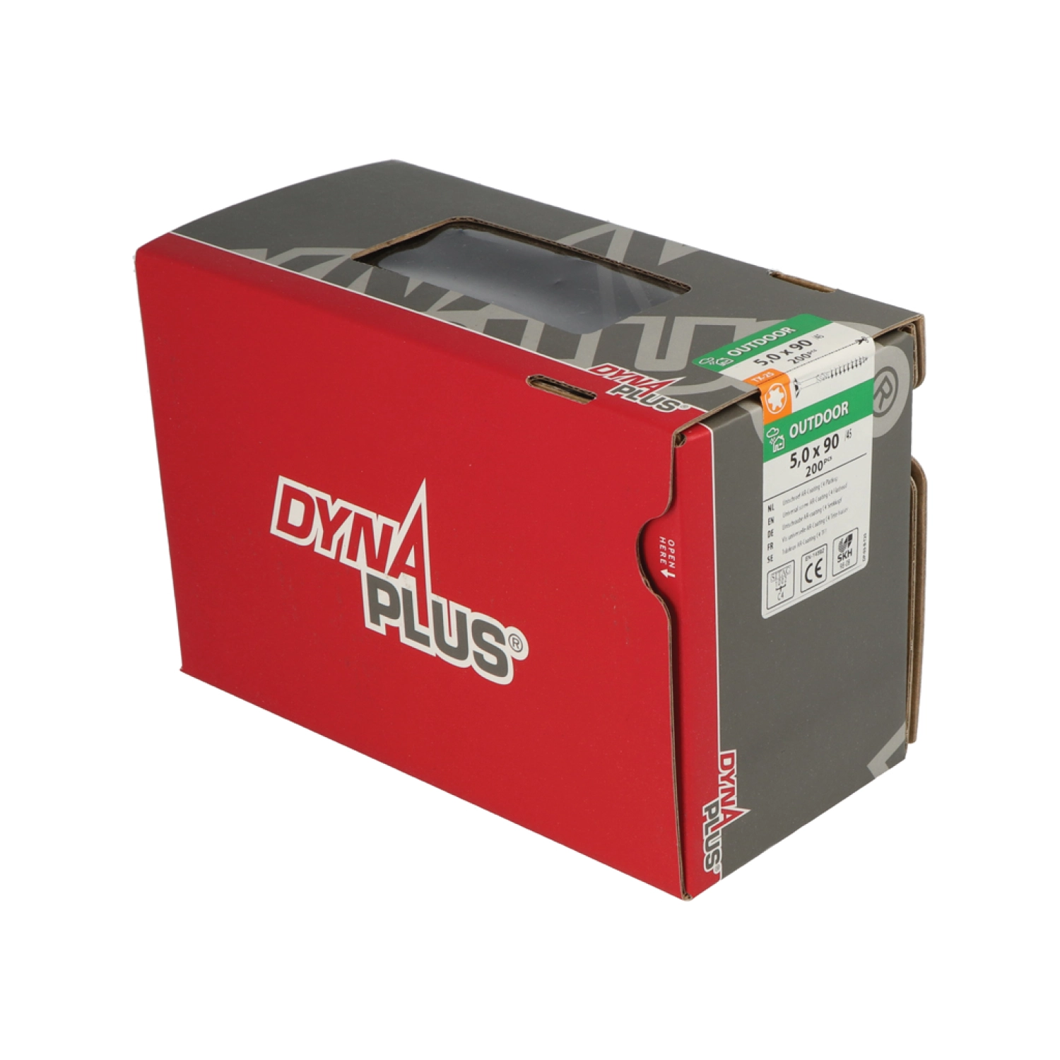 DynaPlus 0281.08.42501 Unischroef - TX25 - 5.0 x 90/45mm - Platkop - Deeldraad - Gecoat (200st)-image