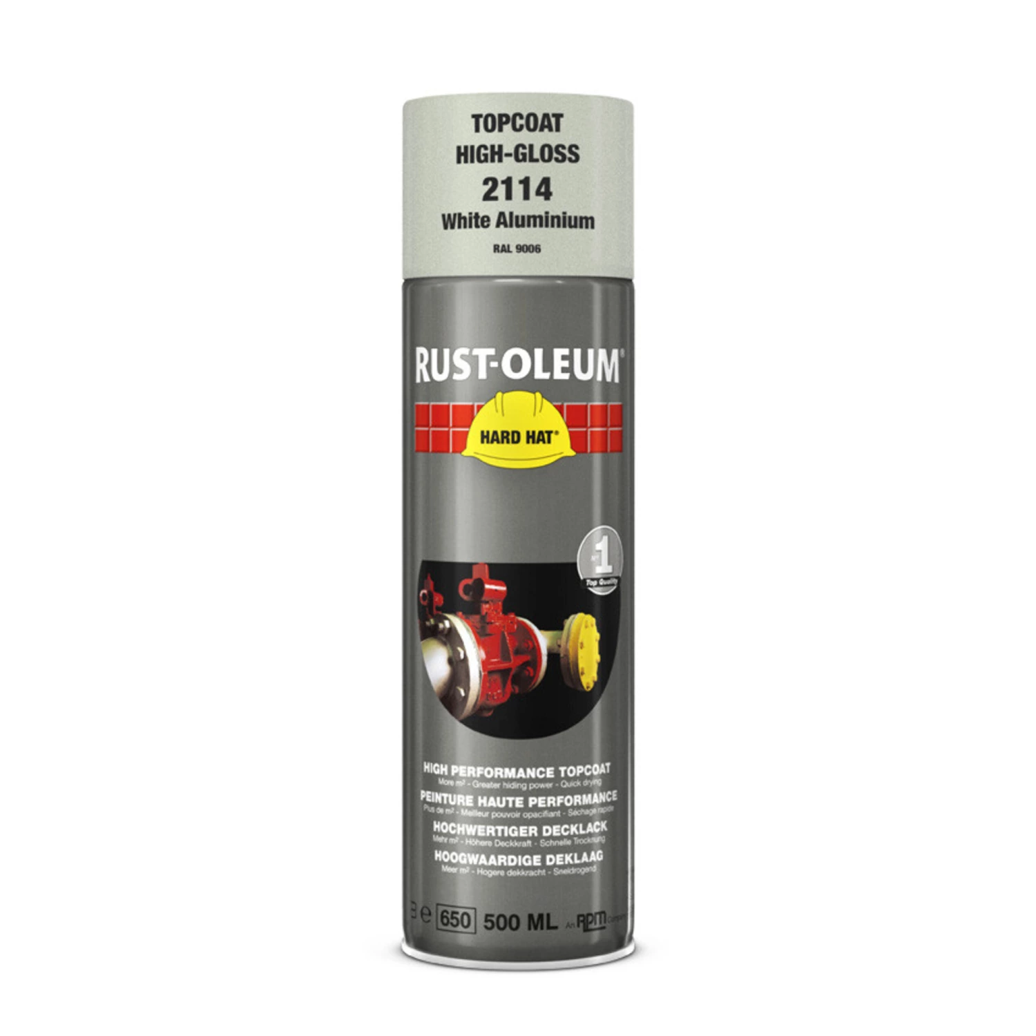 Rust-Oleum Hard Hat 2114 - RAL 9006 aluminium wit - 0,5L-image