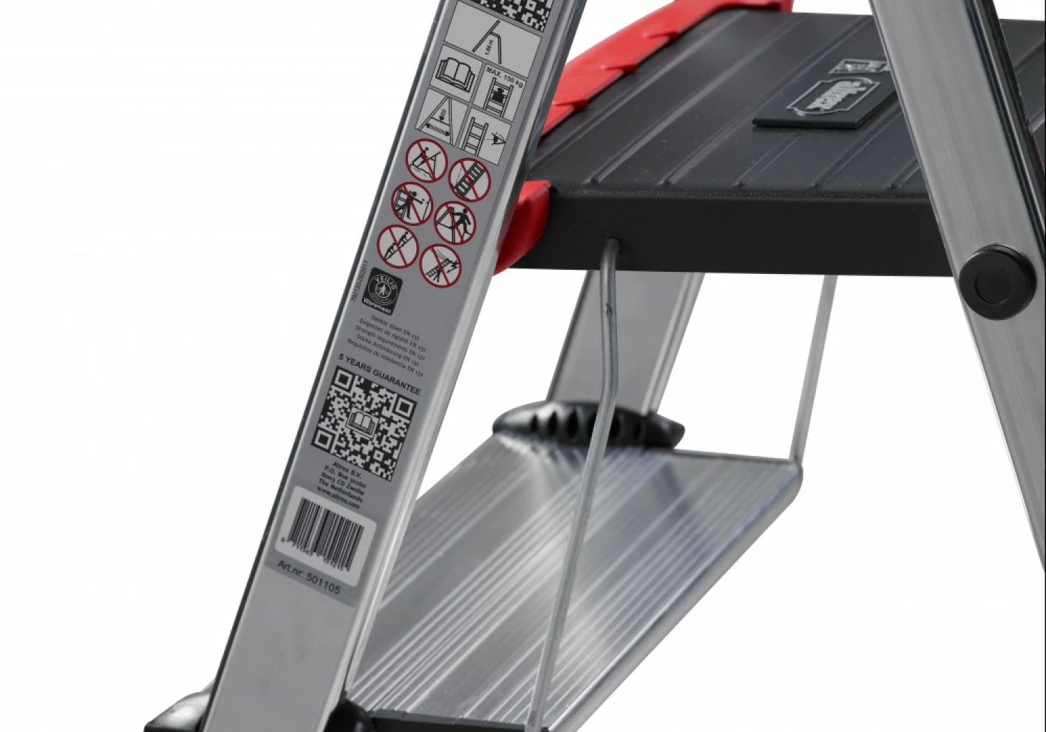 Altrex Double Decker Huishoudtrap - Aluminium - 4 treden - max. werkhoogte 2,8m-image