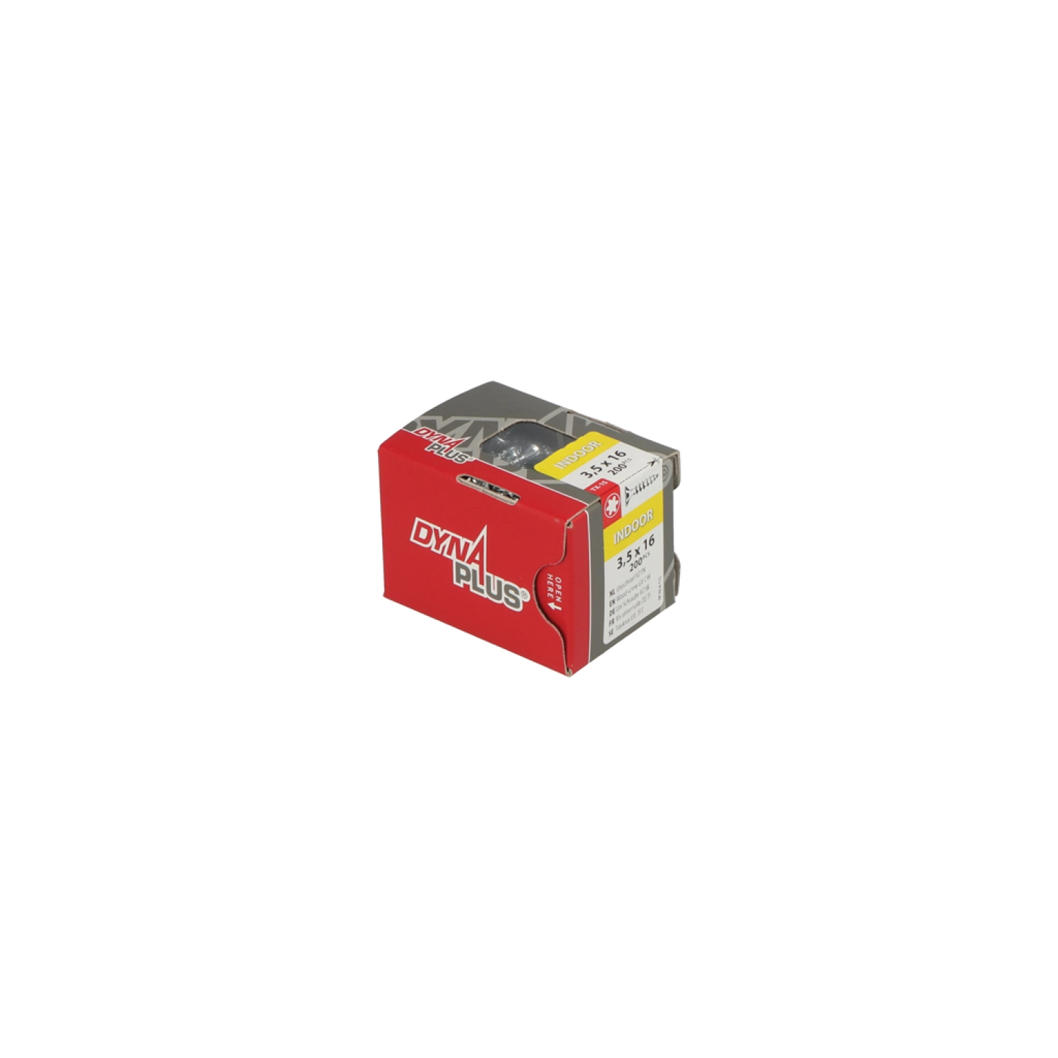 DynaPlus 0281.01.16701 Unischroef - TX15 - 3.5 x 16mm - Platkop - Voldraad - Verzinkt (200st)-image