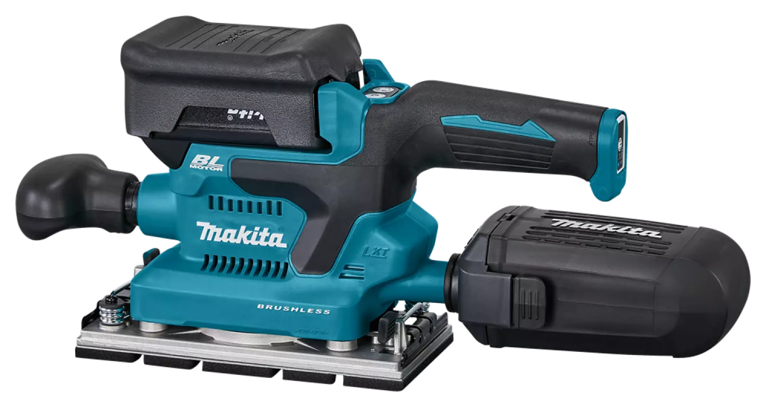 Makita DBO381RTJU 18V Li-ion accu vlakschuurmachine set (2x 5,0Ah) in Mbox incl. AWS zender - 93x230mm - koolborstelloos-image