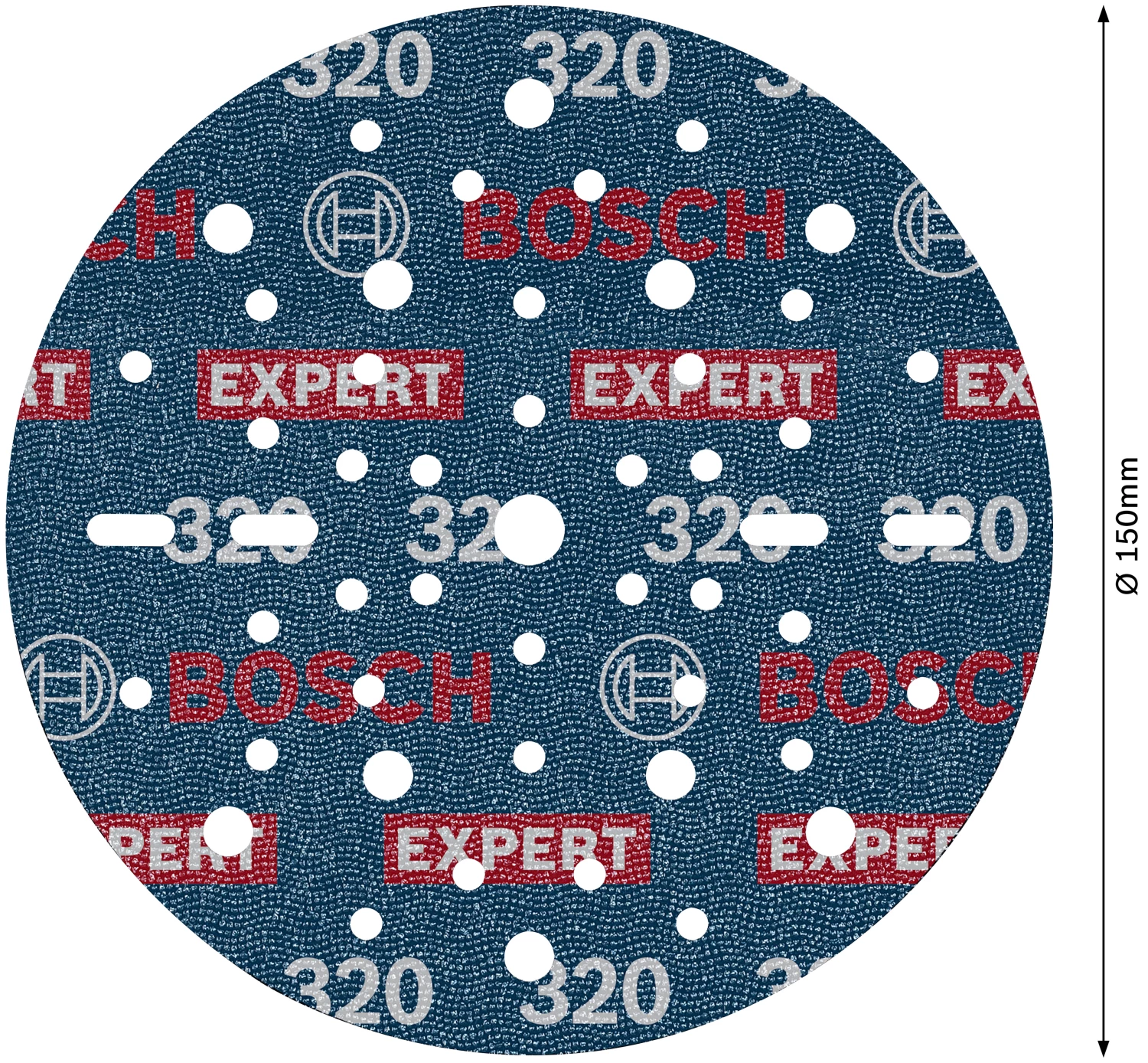Bosch 2608902446 EXPERT Schuurschijf O780 met film onderlaag - 150mm - K320 (6 stuks)-image