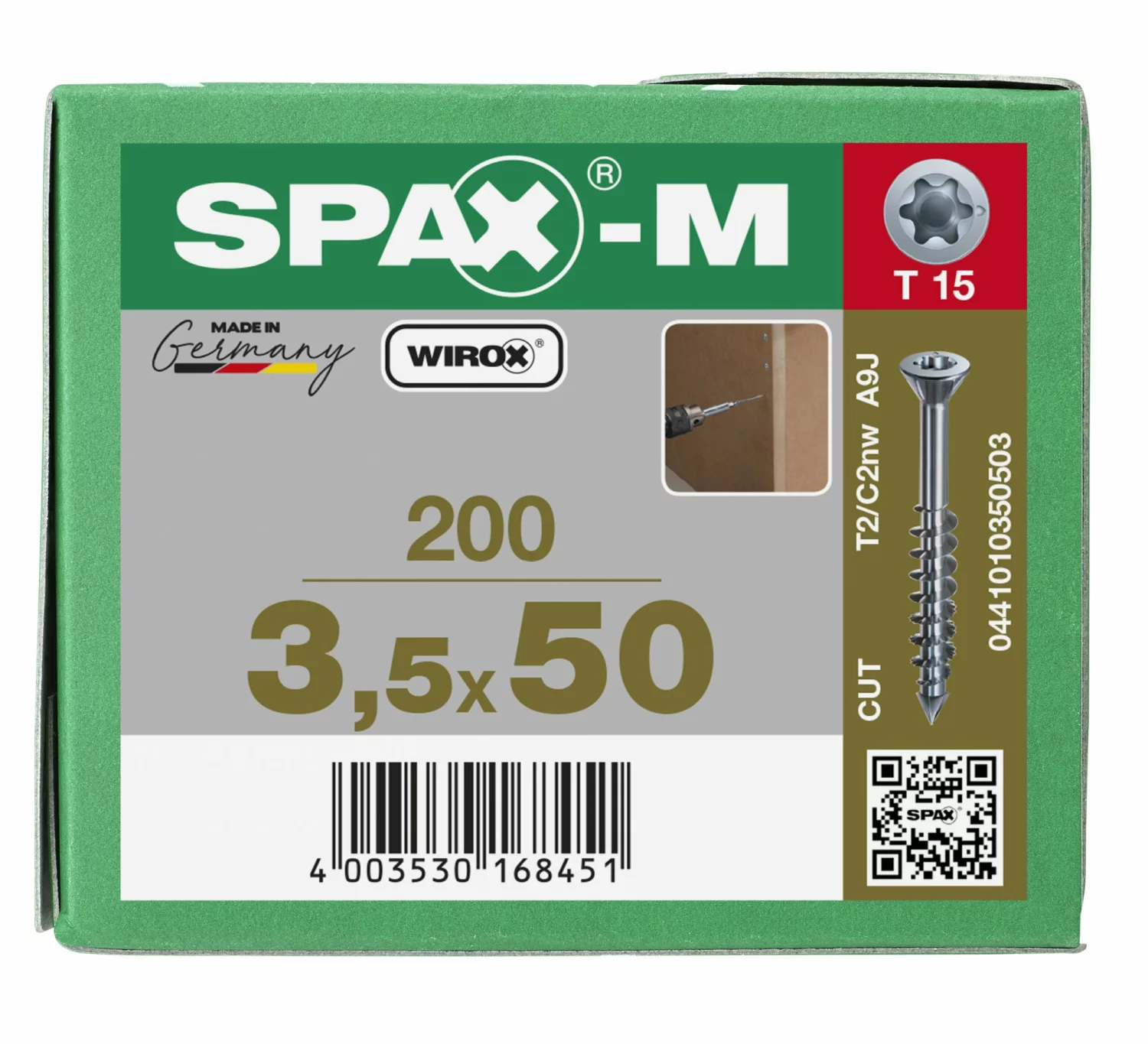 SPAX MDF schroeven verzonken kop - deeldraad - T15 - 3.5x50 mm (200st)-image