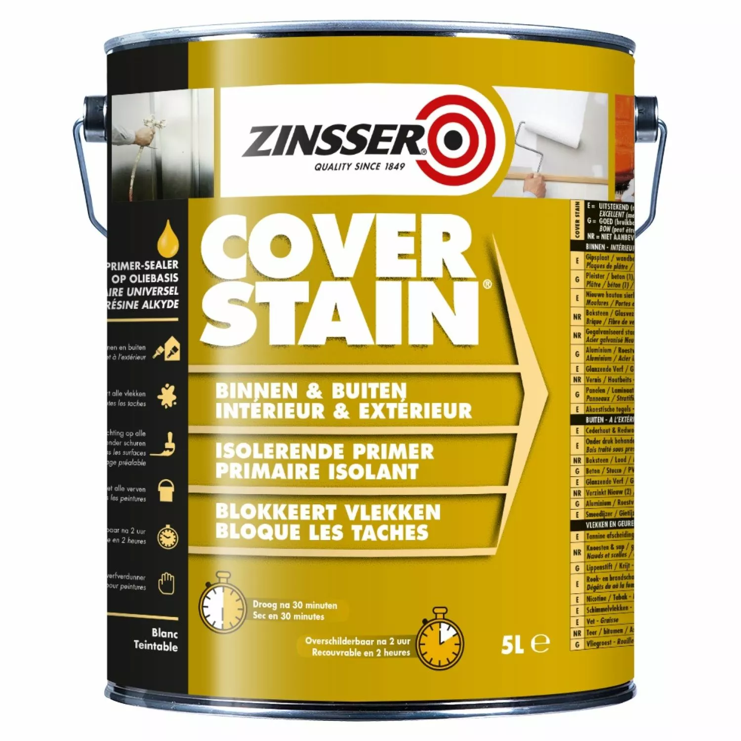 Zinsser Cover Stain - op kleur gemengd - 5L-image