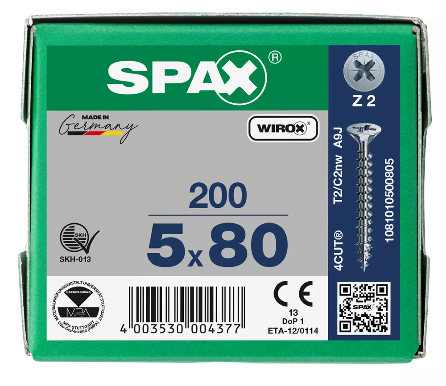 SPAX Universele schroeven verzonken kop - voldraad - Z2 - 5.0x80 mm (100st)-image