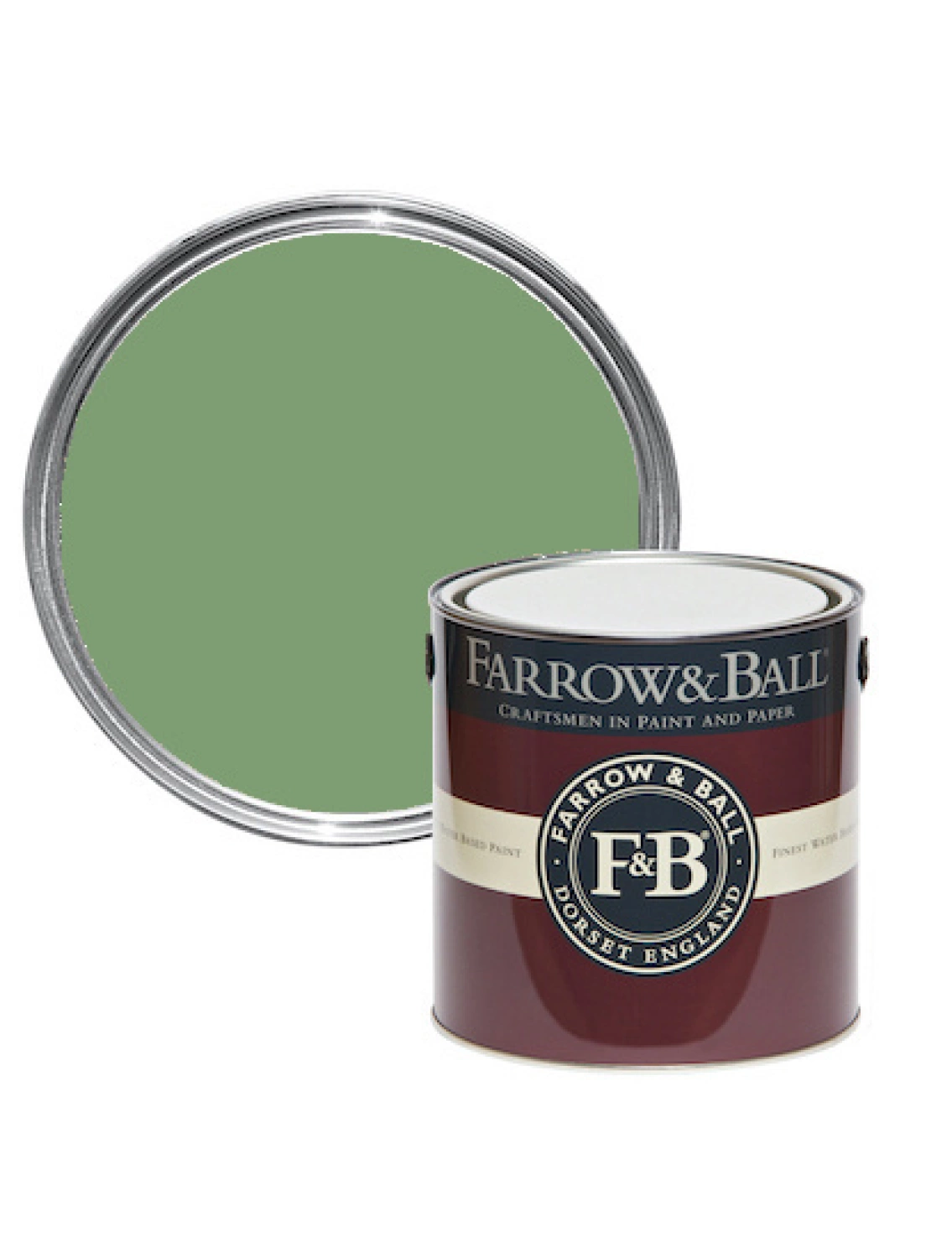 Farrow & Ball Flat Eggshell Folly Green No.76 - 5L-image