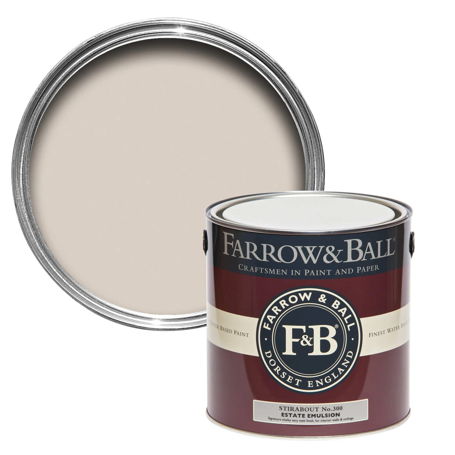 Farrow & Ball Flat Eggshell Stirabout No.300 - 5L-image