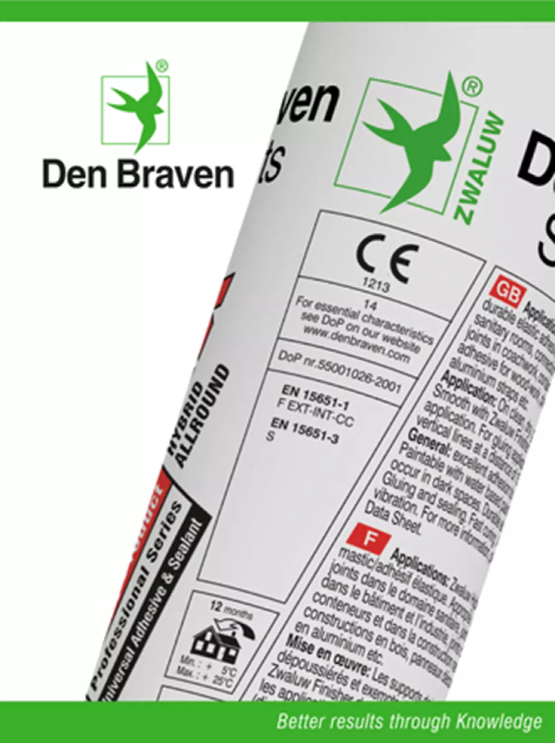 Zwaluw Den Braven 10620200 Hybrifix Lijmkit - Bruin - 290ml in koker-image