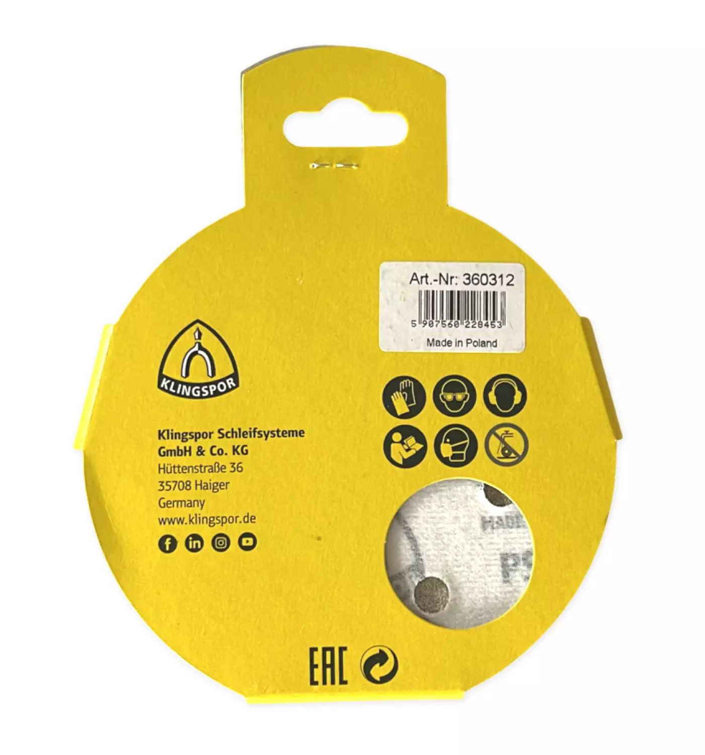Klingspor Schuurpapier Rond 125 Klitteband 5st 9 Gaten P60-image