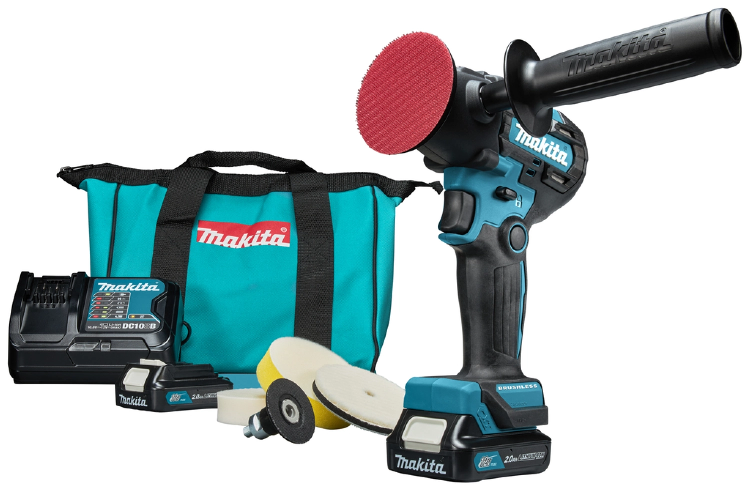 Makita PV301DSAE CXT 12V Max Li-Ion accu schuur-/poetsmachine set (2x 2,0 Ah accu) in tas - 46 mm-image