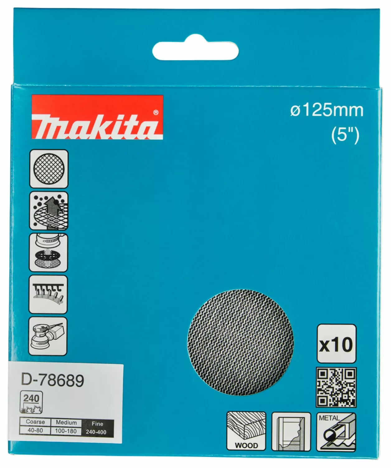 Makita D-78689 Schuurnet - 125mm K240-image
