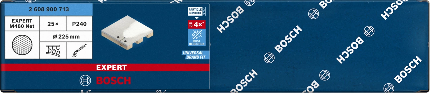 Bosch 2608900713 EXPERT M480 Schuurnet Best for Wood and Paint - 225mm, K240, 25st-image