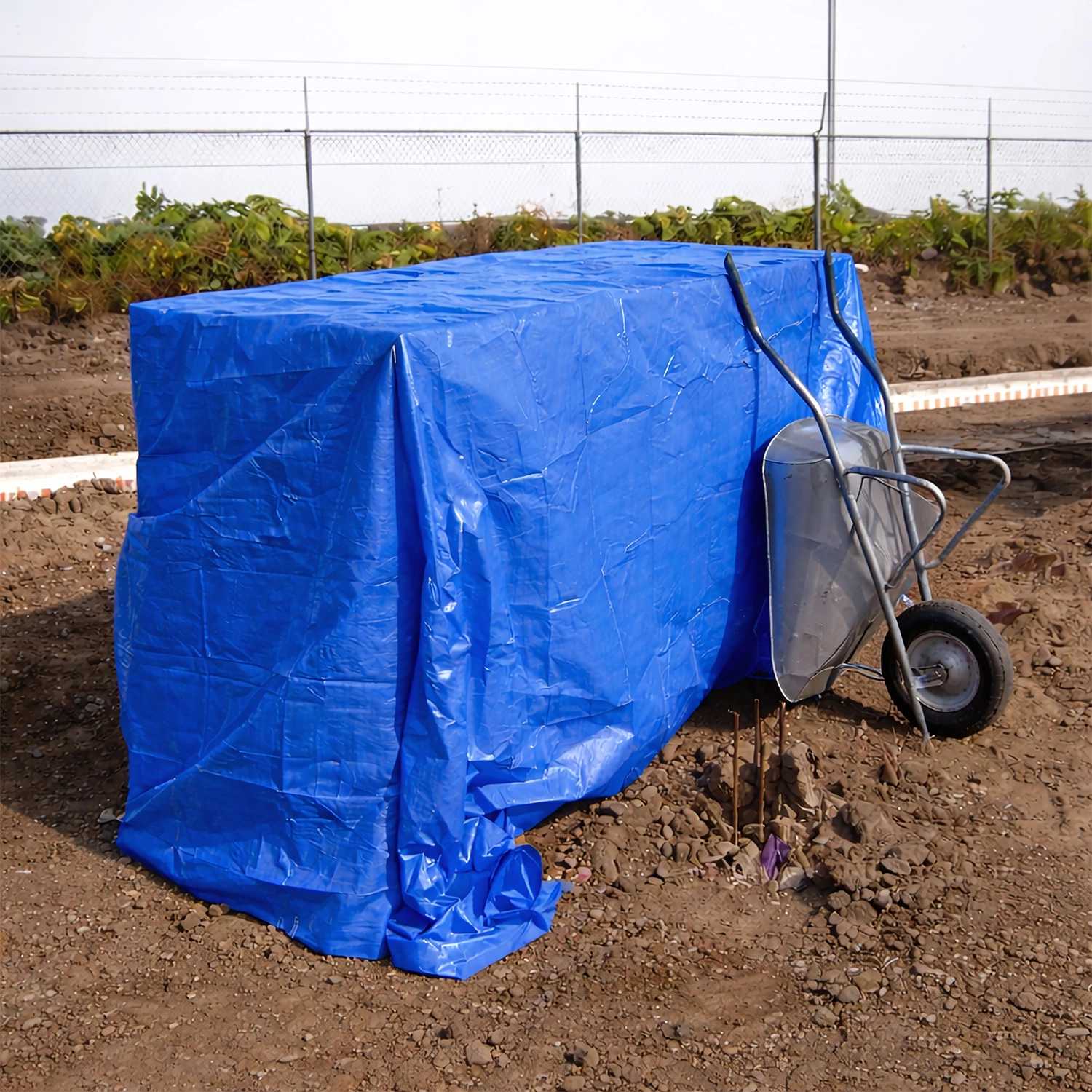 Little Jumbo 34350506 Dekzeil - Blauw - 5 x 6 m - 100 gr/m² - met stalen ogen-image